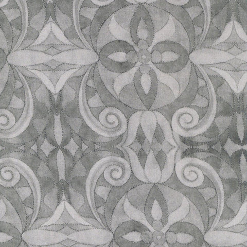 Light Grey BAROQUE 108" - Digital Blank Quilt Backing