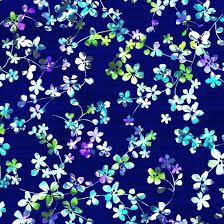 Watercolor Meadow Backing by Studio E Blue