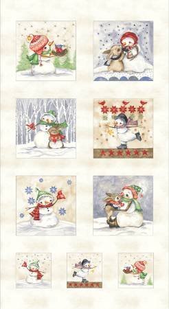Snowmen Meadow Christmas Panel