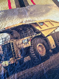 CAT Dump Truck Single Bed Quilt