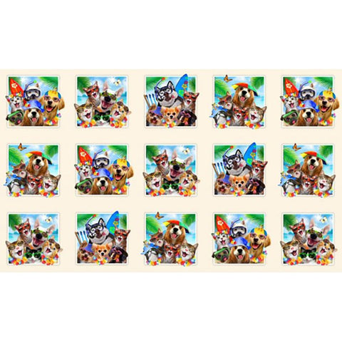 Elizabeth's Studios Beach Selfies 1326CREAM Panel