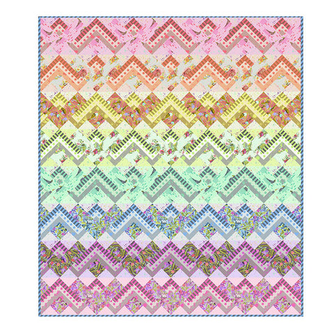 High Votage Quilt Kit featuring Everglow & True Colors by  Tula Pink