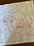 SASHIKO Hana Fukin Year Of The Horse Navy