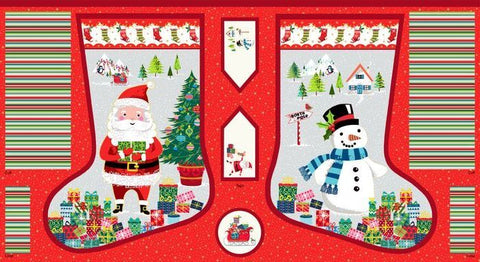 Christmas Santa Express Large Stocking Panel