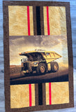 CAT Dump Truck Single Bed Quilt