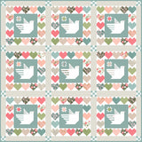 Lovey Dovey Boxed Quilt Kit 5150 - Love Note Fabric