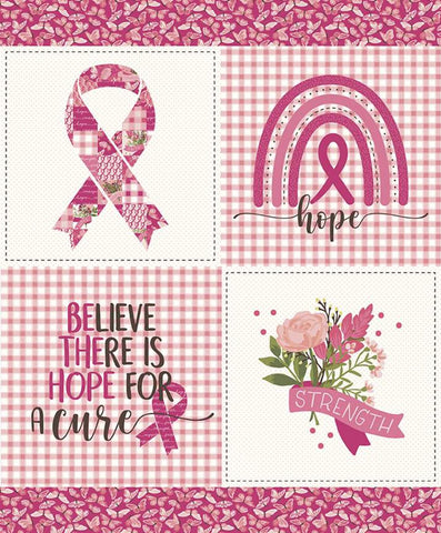 Hope in Bloom Panel Pink
