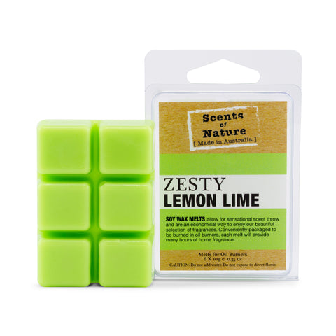 Zesty Lemon Lime Square Soy Wax Melts 60g